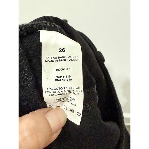 NWT Dynamite Denim Heidi Glitter Wide Leg Jeans Black Milkyway Women's 26/ US 2 - Picture 6 of 7